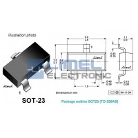 BC857C PNP SOT23-SMD 3G